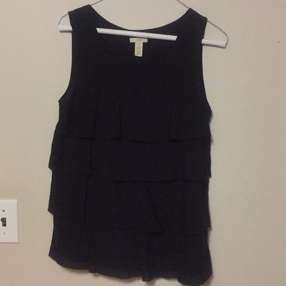 J. Crew Silk Ruffle Top - Picture 1 of 7